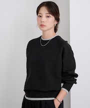 配色スウェットライクニット