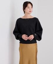 ウール混ドルマンスリーブニット