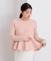 美シルエットペプラムニット