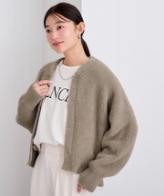 シャギーニットブルゾン