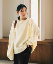 ウールブレンドオーバーサイズニット
