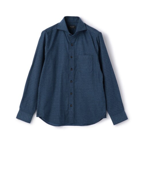 【週刊文春10月19日号】草刈正雄さん着用 ストレッチ 小紋柄 ジャガードシャツ