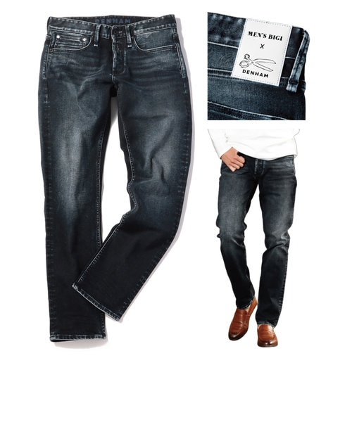 美品　DENHAM デンハム　ブラックデニム　RAZOR 31 DENHAM/デンハム】FREE MOVEデニム RAZOR｜メンズファッション