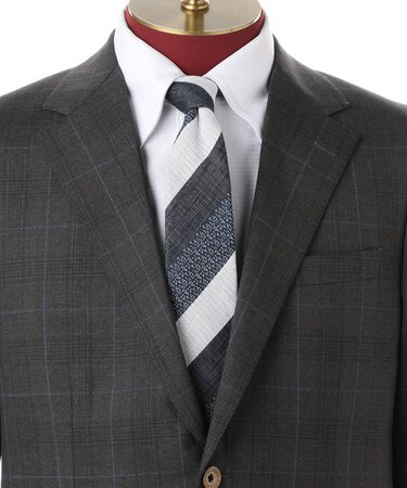 【Classico Seta社】麻混ストライプネクタイ