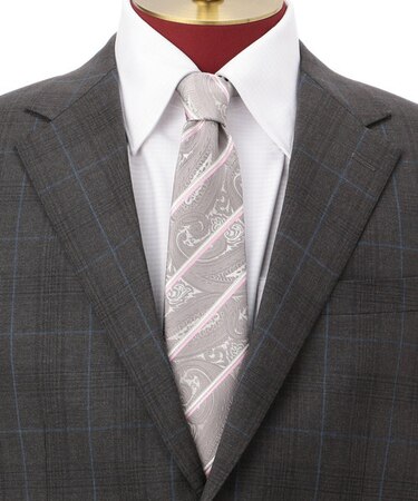 シャドーペイズリーレジメンタルストライプネクタイ