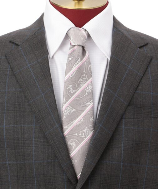 シャドーペイズリーレジメンタルストライプネクタイ