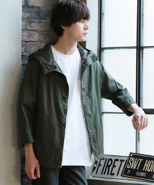 フードシャツブルゾン[7分袖]