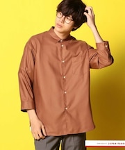 Aラインレギュラーカラー7分袖シャツ [JAPAN FABRIC]