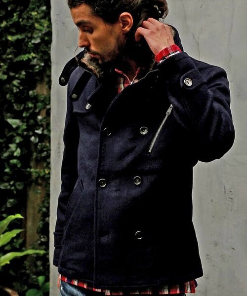 メンズビギ　RATTLE TRAP メルトンスタンドピーコート　Lサイズ メルトンスタンドピーコート｜メンズビギの通販｜&mall（アンドモール