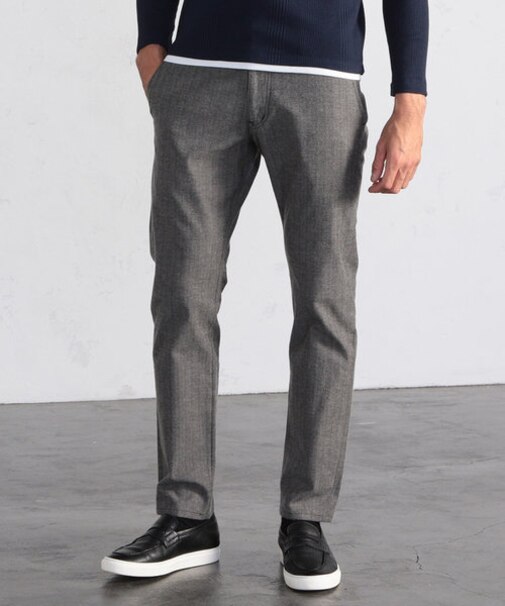 ヘリンボーン柄 起毛パンツ