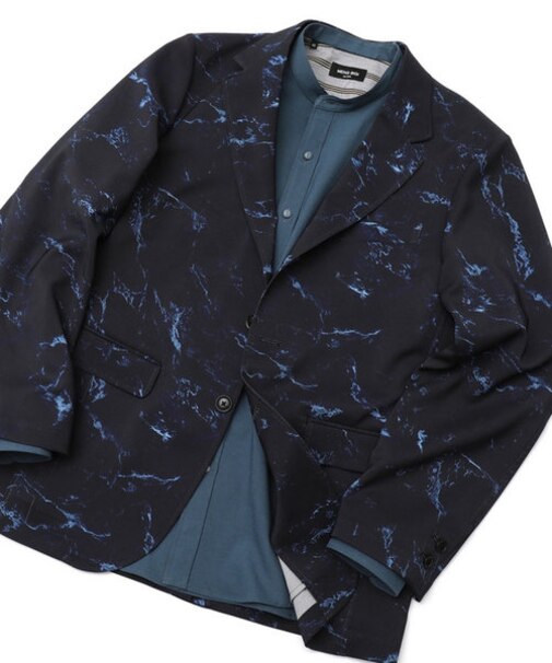 ウェーブパターンプリント ジャケット