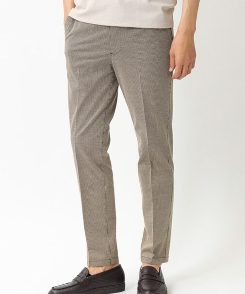 【限定価格 10/18 9:59まで】コットンリネンジャージサッカーイージーパンツ【セットアップ・別売りジャケット有り】