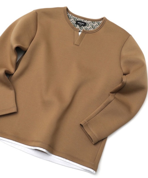 ハニカムダンボール キーネックカットソー