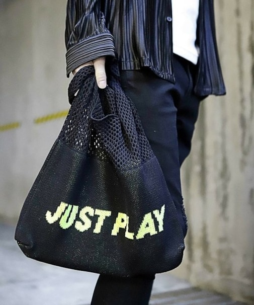 【JUST PLAY】 ニットメッシュバッグ