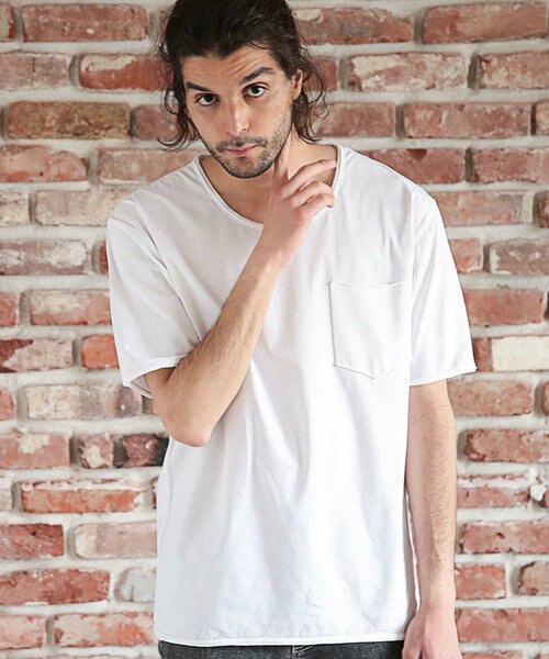 UネックカットオフTシャツ｜メンズビギの通販｜&mall（アンドモール  