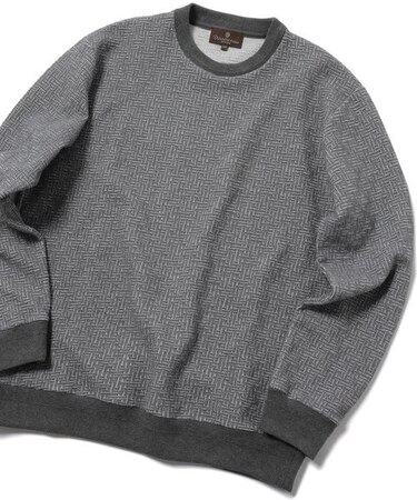 イントレ柄フクレジャガードカットソー　made in japan