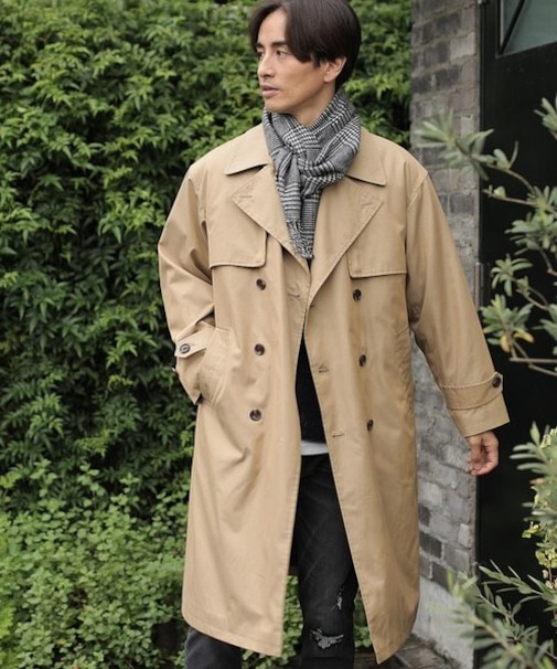 【ライナー着脱可能】T/Cコットンキャバジントレンチコート