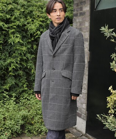 中空糸メルトンチェスターコート