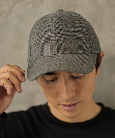 総柄キャップ