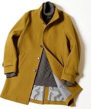 【Bellandi/べランディ】ウールメルトンスタンドカラーコート fabric made in italy