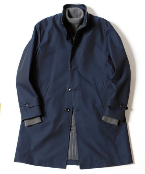 撥水ポリエステルスタンドカラーコート/ACTIVE TAILORライン【comfortemp(保温機能中綿)】