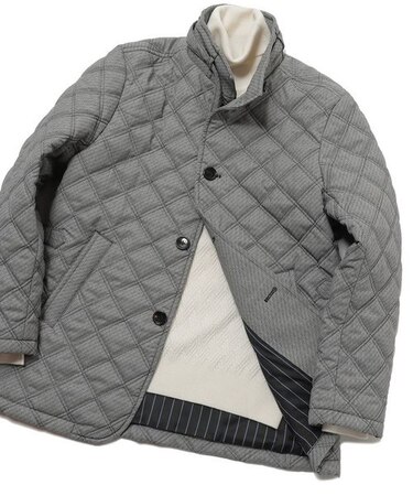 ブロックチェックツイルブルゾン/ACTIVE TAILORライン【comfortemp(保温機能中綿)】