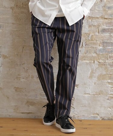 【セットアップ対応】T/Cストライプ イージーパンツ