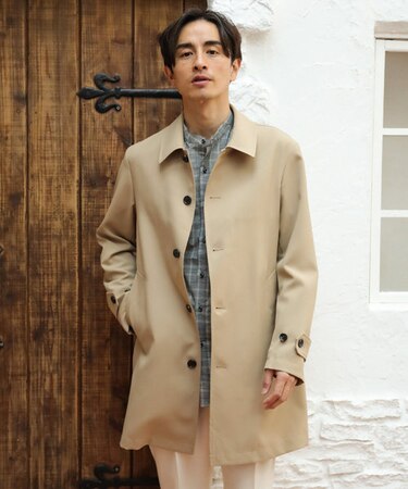 【セットアップ対応】トロピカルマテリアル ステンカラーコート