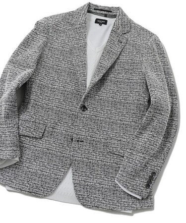 サマーツイードジャージジャケット　fabric made in japan