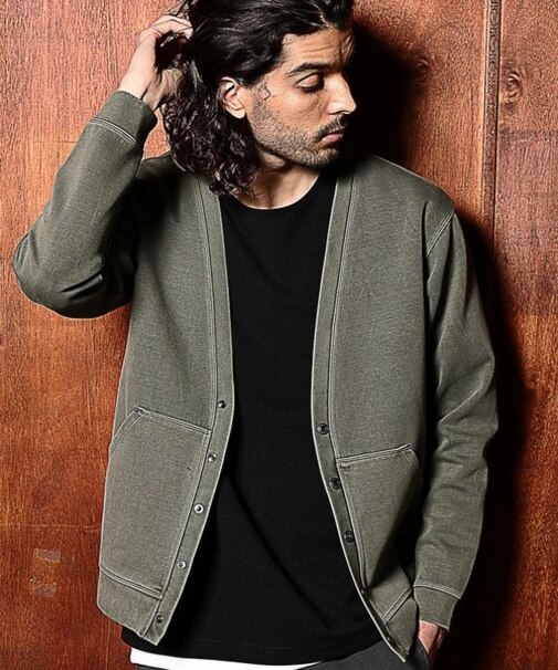 ダンボールニットピグメントカーディガン