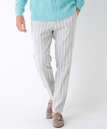 ハイストレッチストライプパンツ　made in japan