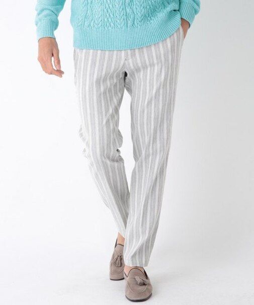 ハイストレッチストライプパンツ　made in japan