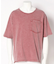 Uネックピグメントカット半袖Tシャツ