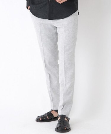 リネン調オックスストレッチパンツ made in japan