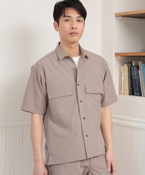【セットアップ対応】【AIR LIGHT -Active version-】半袖CPOレギュラーカラーシャツ