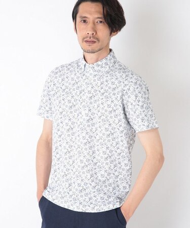 ペイズリープリント　カノコポロシャツ