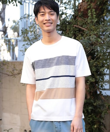 別布横切替パイルTシャツ