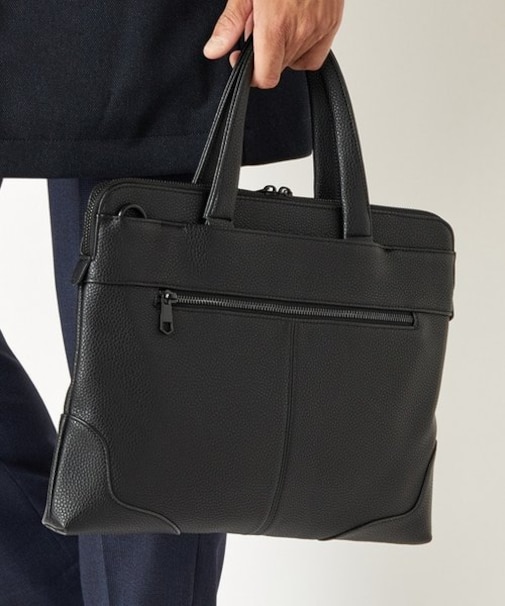 シボ型押しフェイクレザー3WAYバッグ