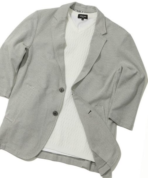 ハニカムボーダーカットジャケット