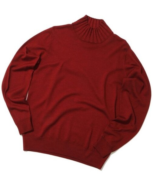 【俳優 渡部篤郎さん着用】FILIPPO DE LAURENTIIS 12Gガーメントダイモックネックニット