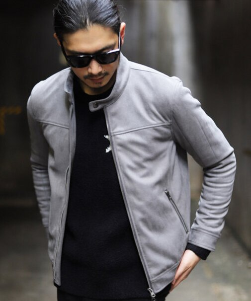 フェイクスウェードシングルライダース