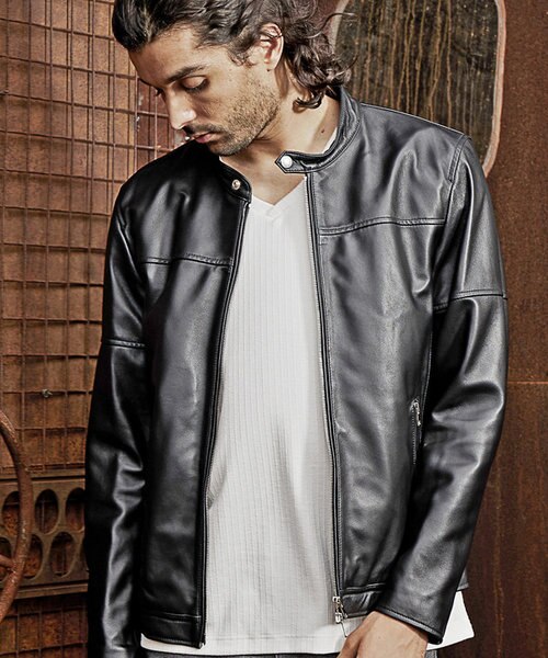 ラムレザーシングルライダース｜メンズビギの通販｜&mall（アンド