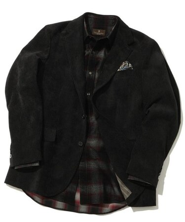 ソフトコーデュロイストレッチテーラードジャケット