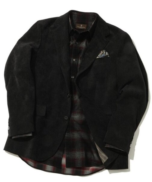 ソフトコーデュロイストレッチテーラードジャケット