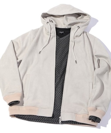 スエードダンボールパーカ