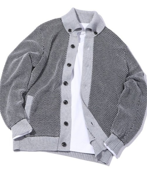 7G鹿の子ニットカーディガン