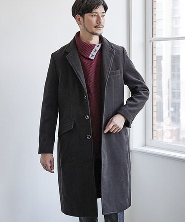 中空糸メルトンチェスターコート