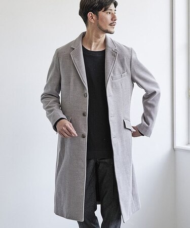 中空糸メルトンチェスターコート