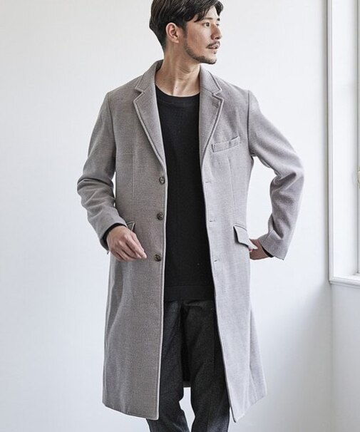 中空糸メルトンチェスターコート