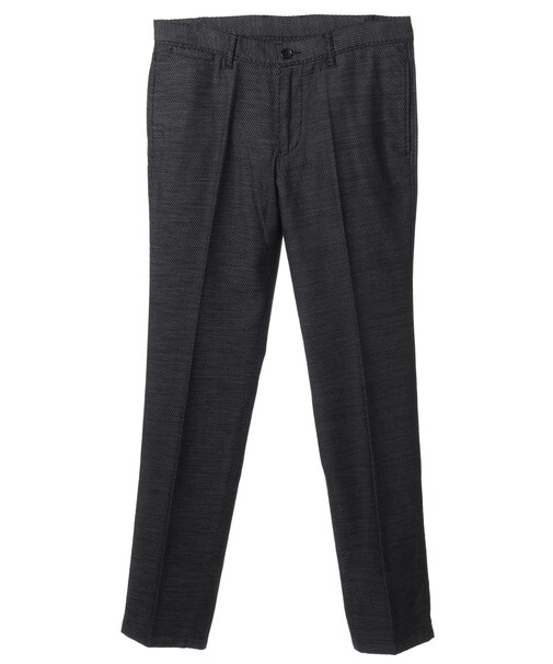 コットン3本合糸ツイル裏起毛スラックス